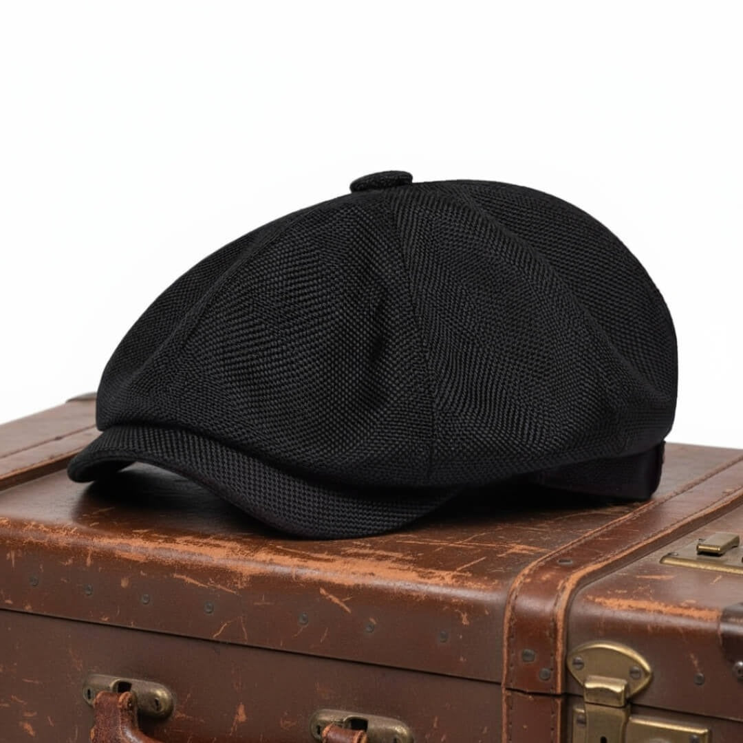 Textured Cotton Newsboy Cap | PHOENIX (Copy)