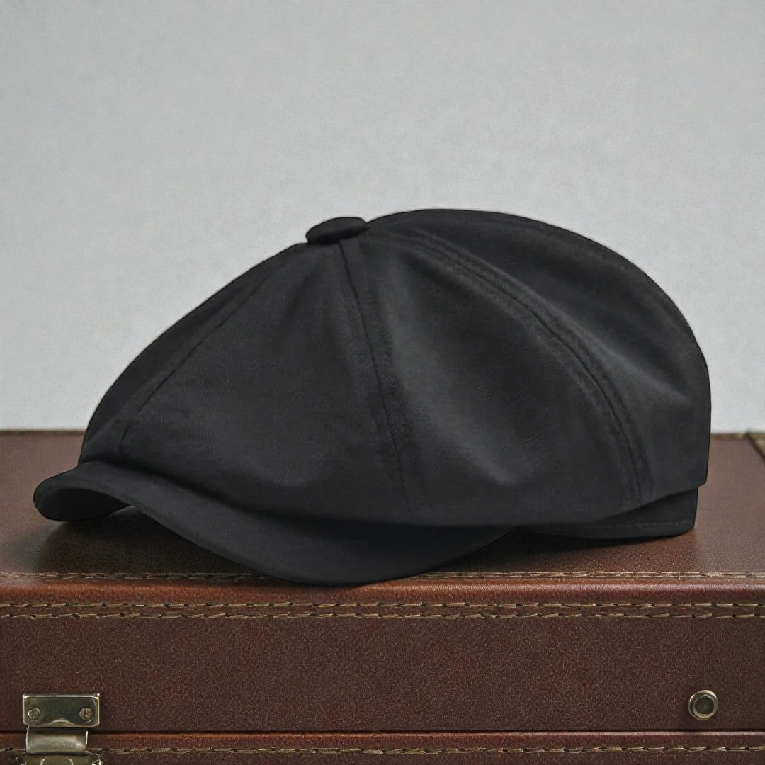 Textured Cotton Newsboy Cap | PHOENIX