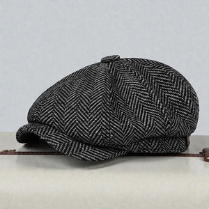 Herringbone Wool Blend Cap | PELDORA